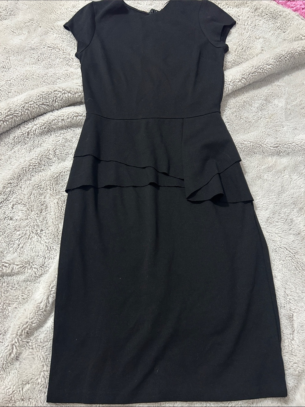 Nordstrom Black Peplum Midi Dress